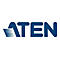 Blaues Logo der Firma ATEN auf weißem Grund.