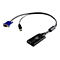 KVM-Adapterkabel mit USB- und VGA-Anschluss, das in ein RJ-45-Modul führt.