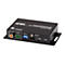 Schwarzer ATEN VC882 HDMI Repeater mit Audio-Ein- und Ausgängen vor weißem Hintergrund.