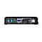 Rückseite eines schwarzen elektronischen Geräts mit Anschlüssen für HDBaseT, HDMI, Audio und USB.