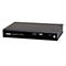 Schwarzer ATEN 12G-SDI auf HDMI 2.0 Konverter mit Status-LEDs für HDMI, SDI und Power.