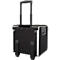 Attaché-case Perugia JSA, avec poignée et roulettes, avec 1 compartiment, similicuir, noir