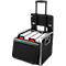Attaché-case Perugia JSA, avec poignée et roulettes, avec 1 compartiment, similicuir, noir