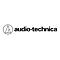 Das schwarze Logo von Audio-Technica auf weißem Hintergrund.