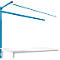Aufbauportal m. Ausleger, Ansatztisch STANDARD Arbeitstisch/Werkbank UNIVERSAL/PROFI, 2000 mm, lichtblau