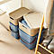 Aufbewahrungsbox ALBULA, mit Deckel, 25 Liter, Bügelgriff, stapelbar, aus recyceltem Kunststoff, B 400 x T 235 x H 340 mm, blau