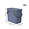 Aufbewahrungsbox ALBULA, mit Deckel, 25 Liter, Bügelgriff, stapelbar, aus recyceltem Kunststoff, B 400 x T 235 x H 340 mm, blau