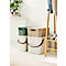 Aufbewahrungsbox ALBULA, mit Deckel, 25 Liter, Bügelgriff, stapelbar, aus recyceltem Kunststoff, B 400 x T 235 x H 340 mm, weiss