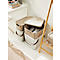 Aufbewahrungsbox ALBULA, mit Deckel, 25 Liter, Bügelgriff, stapelbar, aus recyceltem Kunststoff, B 400 x T 235 x H 340 mm, weiss