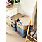 Aufbewahrungsbox ALBULA, mit Deckel, 40 Liter, Bügelgriff, stapelbar, aus recyceltem Kunststoff, B 400 x T 358 x H 340 mm, blau