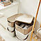 Aufbewahrungsbox ALBULA, mit Deckel, 40 Liter, Bügelgriff, stapelbar, aus recyceltem Kunststoff, B 400 x T 358 x H 340 mm, weiss