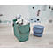 Aufbewahrungsbox ALBULA, mit Deckel, 6 Liter, Bügelgriff, stapelbar, aus recyceltem Kunststoff, B 235 x T 200 x H 208 mm, blau