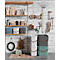 Aufbewahrungsbox ALBULA, mit Deckel, 6 Liter, Bügelgriff, stapelbar, aus recyceltem Kunststoff, B 235 x T 200 x H 208 mm, blau