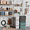 Aufbewahrungsbox ALBULA, mit Deckel, 6 Liter, Bügelgriff, stapelbar, aus recyceltem Kunststoff, B 235 x T 200 x H 208 mm, blau