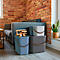 Aufbewahrungsbox ALBULA, mit Deckel, 6 Liter, Bügelgriff, stapelbar, aus recyceltem Kunststoff, B 235 x T 200 x H 208 mm, weiss
