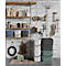 Aufbewahrungsbox ALBULA, mit Deckel, 6 Liter, Bügelgriff, stapelbar, aus recyceltem Kunststoff, B 235 x T 200 x H 208 mm, weiss