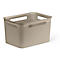 Aufbewahrungsbox Rotho BRISEN, Volumen 16 l, Lochstruktur, stapelbar, ohne Deckel, L 360 x B 262 x H 211 mm, Recycling-PP, cappuccino