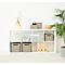 Aufbewahrungsbox Rotho BRISEN, Volumen 18 l, quadratisch, Lochstruktur, stapelbar, ohne Deckel, L 291 x B 291 x H 281 mm, Recycling-PP, cappuccino