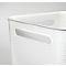 Aufbewahrungsbox Rotho BRISEN, Volumen 18 l, quadratisch, Lochstruktur, stapelbar, ohne Deckel, L 291 x B 291 x H 281 mm, Recycling-PP, weiss