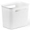 Aufbewahrungsbox Rotho BRISEN, Volumen 7 l, hoch & schmal, Lochstruktur, stapelbar, ohne Deckel, L 262 x B 180 x H 211 mm, Recycling-PP, weiss