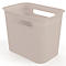 Aufbewahrungsbox Rotho BRISEN, Volumen 7 l, Lochstruktur, hoch & schmal, stapelbar, ohne Deckel, L 262 x B 180 x H 211 mm, Recycling-PP, cappuccino
