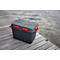Aufbewahrungsbox Sunware Q-LINE, 160L, wasserdicht, mit Griff und Rollen, 6 Verschlussclips, L 790 x B 545 x H 545 mm, anthrazit/rot