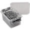 Aufbewahrungsbox Sunware Q-LINE, Verschlussclips, transparent, stapelbar, 0,4L, L 118 x B 77 x H 62 mm, grau
