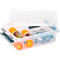 Aufbewahrungsbox Sunware Q-LINE, Verschlussclips, transparent, stapelbar, 1 l, L 200 x B 150 x H 60 mm, grau