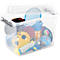 Aufbewahrungsbox Sunware Q-LINE, Verschlussclips, transparent, stapelbar, 72L, L 600 x B 400 x H 420 mm, grau