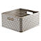 Aufbewahrungskorb Rotho COUNTRY, Volumen 14 l, quadratisch, ohne Deckel, stapelbar, L 328 x B 300 x H 160 mm, PP, cappuccino