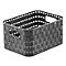 Aufbewahrungskorb Rotho COUNTRY, Volumen 2 l, Format A6, stapelbar, ohne Deckel, L 183 x B 137 x H 98 mm, PP, anthrazit