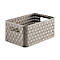 Aufbewahrungskorb Rotho COUNTRY, Volumen 6 l, Format A5, ohne Deckel, stapelbar, L 280 x B 185 x H 126 mm, PP, cappuccino