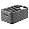 Aufbewahrungskorb Rotho COUNTRY, Volumen 6 l, Format A5, stapelbar, ohne Deckel, L 280 x B 185 x H 126 mm, PP, anthrazit
