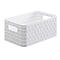 Aufbewahrungskorb Rotho COUNTRY, Volumen 6 l, Format A5, stapelbar, ohne Deckel, L 280 x B 185 x H 126 mm, PP, weiss