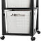 Aufbewahrungsturm BRISEN, mit Rollen, 3 x 16 Liter, bis 30 kg, beidseitig entnehmbare Schubladen, Recyclingkunststoff, BPA-frei, L 300 x B 366 x H 770 mm, weiss
