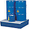 Auffangwanne ASECOS, Stahl, mit Gitterrost, 60 l Auffangvolumen, B 635 x T 785 x H 178 mm, lackiert o. verzinkt