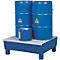 Auffangwanne ASECOS, Stahl, mit Gitterrost u. Sockelfüßen, 60 l Auffangvolumen, B 635 x T 785 x H 268 mm, lackiert o. verzinkt