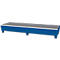 Auffangwanne ASECOS, Stahl, mit Gitterrost u. Staplerschuhen, 400 l Auffangvolumen, B 815 x T 2470 x H 355 mm, lackiert