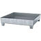 Auffangwanne ASECOS, Stahl, mit Staplerschuhen, 200 l Auffangvolumen, B 1210 x T 1240 x H 285 mm, verzinkt