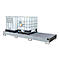 Auffangwanne AW 1000-3, für 3 IBC-Container à 1000 l oder 10 Fässer à 200 l, L 3850 x B 1300 x H 340 mm, unterfahrb., feuerverzinkt
