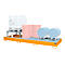 Auffangwanne Bauer AWA 31, Stahl, orange, L 3850 x B 1460 x H 780 mm, 1000 l, für 3 x 1000 l IBC, 1 Abfüllaufsatz, 2 Gitteroste