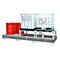 Auffangwanne Bauer AWA 32, Stahl, feuerverzinkt, L 3850 x B 1460 x H 780 mm, 1000 l, für 3 x 1000 l IBC, 2 Abfüllaufsätze, 1 Gitterost