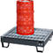 Auffangwanne Schäfer Shop Pure 60-2/M, für 4 x 60 Liter Fässer, mit verzinktem Gitterrost, L 910 x B 800 x T 220 mm, unterfahrbar, Stahl, anthrazit RAL 7016