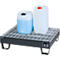 Auffangwanne Schäfer Shop Pure 60-2/M, für 4 x 60 Liter Fässer, mit verzinktem Gitterrost, L 910 x B 800 x T 220 mm, unterfahrbar, Stahl, anthrazit RAL 7016