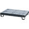 Auffangwanne Schäfer Shop Pure 60-3/M, für 6 x 60 Liter Fässer, mit verzinktem Gitterrost, L 1300 x B 800 x T 205 mm, unterfahrbar, Stahl, anthrazit RAL 7016