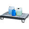 Auffangwanne Schäfer Shop Pure 60-3/M, für 6 x 60 Liter Fässer, mit verzinktem Gitterrost, L 1300 x B 800 x T 205 mm, unterfahrbar, Stahl, anthrazit RAL 7016