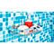 Auget pour douche ALUXX tesa®, 1 niveau, carré, chromé, sans perçage, avec moyen de fixation