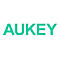Das türkisfarbene Markenlogo der Firma AUKEY auf weißem Hintergrund.