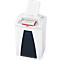 A white paper shredder with a sheet of paper labeled "CONFIDENTIAL".