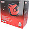 Roter und schwarzer Druckluftschlauchaufroller in seiner Verpackung, KS TOOLS Logo, 15 m, 1,5 m, 180 Grad Drehung.